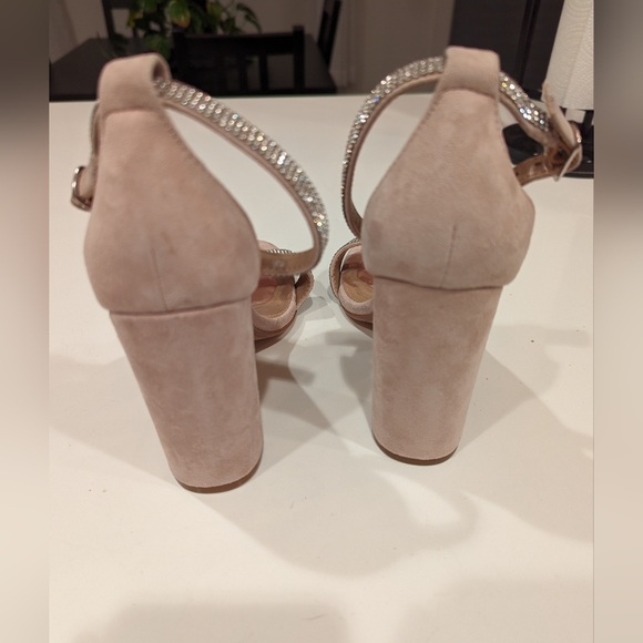 Brand New Sparkly Open Toe Heels Size 8.5 - Picture 3 of 7